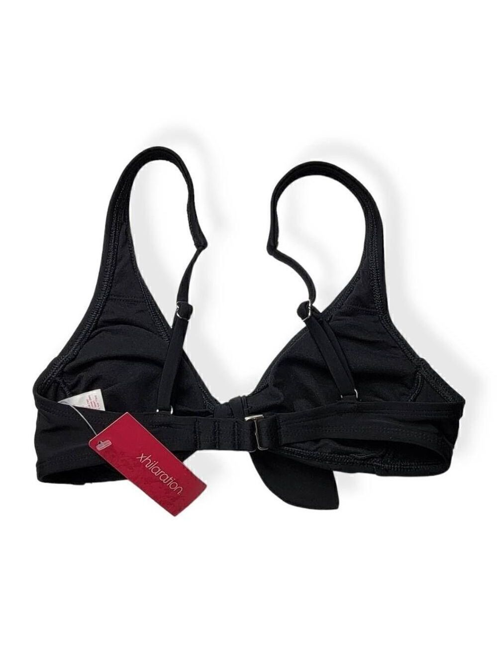 Xhilaration  Black front Tie Bralette Bikini Top XS Jrs. (00) - Picture 3 of 4